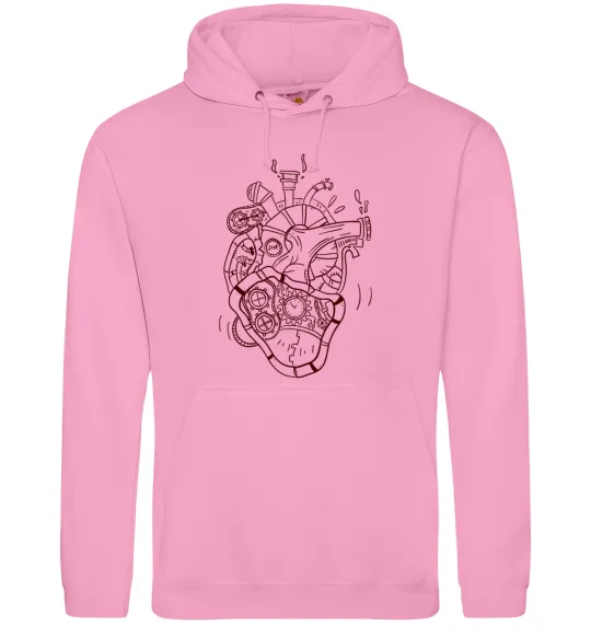 Мужская толстовка (худи) Серце механічне Розовый фото