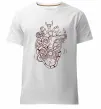Чоловіча преміум футболка Серце механічне Білий фото
