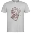 Чоловіча футболка Серце механічне Сірий фото