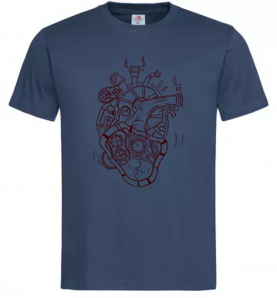 Чоловіча футболка Серце механічне Темно-синій фото