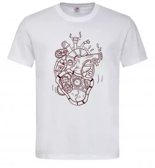 Чоловіча футболка Серце механічне Білий фото