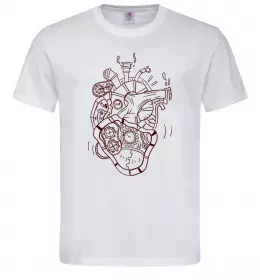 Чоловіча футболка Серце механічне Білий фото