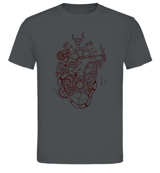 Чоловіча футболка Серце механічне Графіт фото