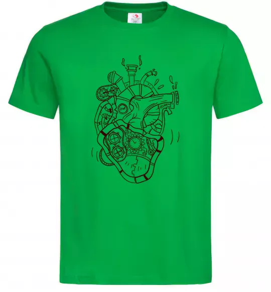 Чоловіча футболка Серце механічне Зелений фото