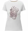 Жіноча преміум футболка Серце механічне Білий фото