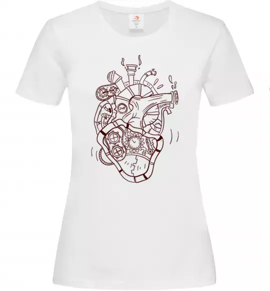 Жіноча футболка Серце механічне Білий фото