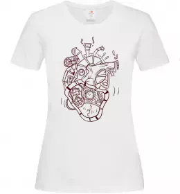 Женская футболка Обережно! Працює мозок Темно-синий фото