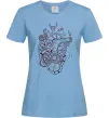 Жіноча футболка Серце механічне Блакитний фото