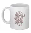 Чашка керамічна Серце механічне Білий Чашка керамічна Серце механічне Білий фото