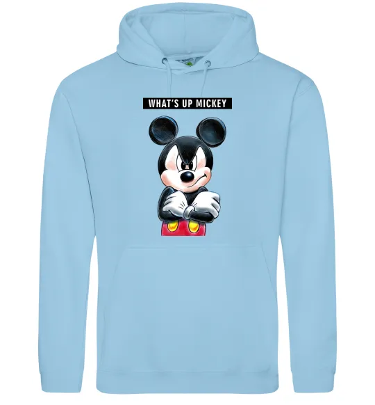 Чоловіча толстовка (худі) Wat's up Mikey Блакитний фото