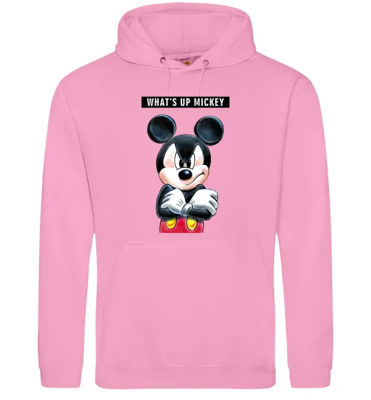 Женская толстовка (худи) Wat's up Mikey Розовый фото