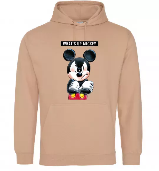 Женская толстовка (худи) Wat's up Mikey Песочный фото