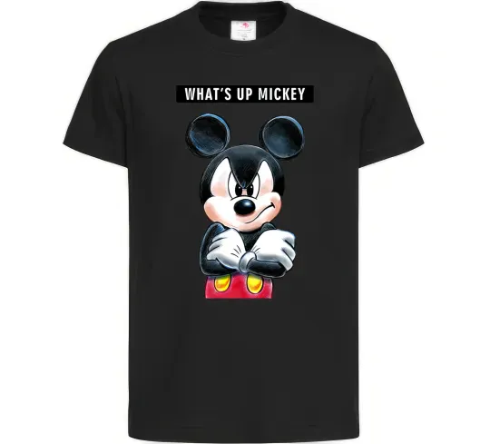 Детская футболка Wat's up Mikey Черный фото