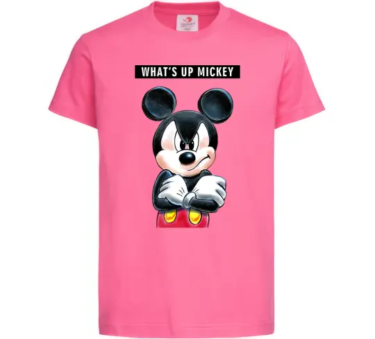 Детская футболка Wat's up Mikey Ярко-розовый фото