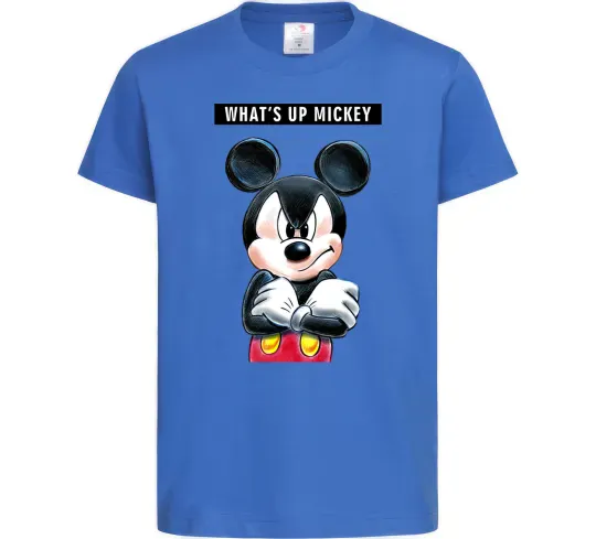 Детская футболка Wat's up Mikey Ярко-синий фото