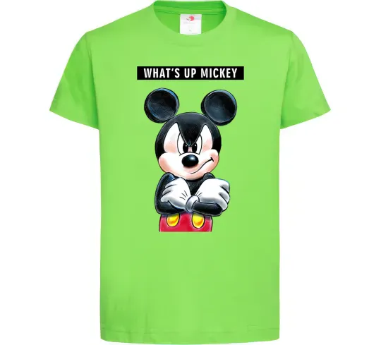Детская футболка Wat's up Mikey Лаймовый фото