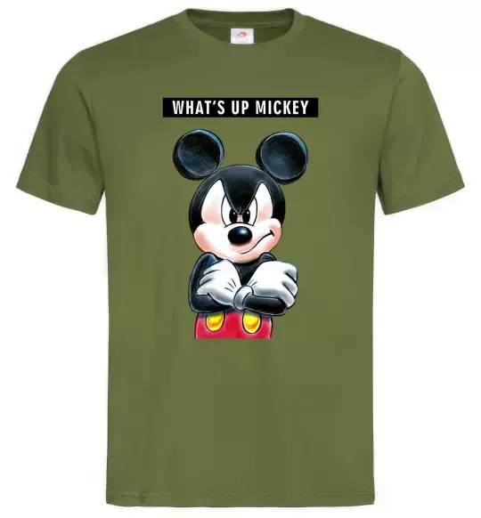 Чоловіча футболка Wat's up Mikey Оливковий фото
