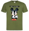 Чоловіча футболка Wat's up Mikey Оливковий фото