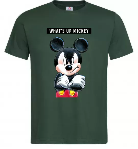 Чоловіча футболка Wat's up Mikey Темно-зелений фото