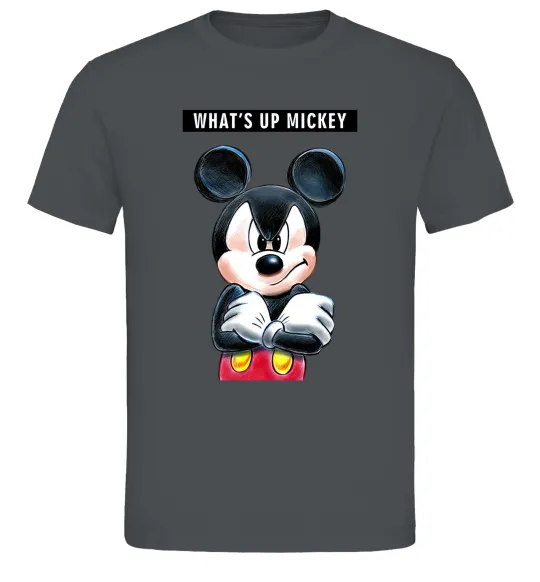 Чоловіча футболка Wat's up Mikey Графіт фото