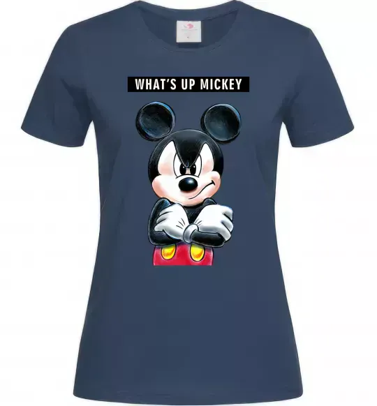 Жіноча футболка Wat's up Mikey Темно-синій фото