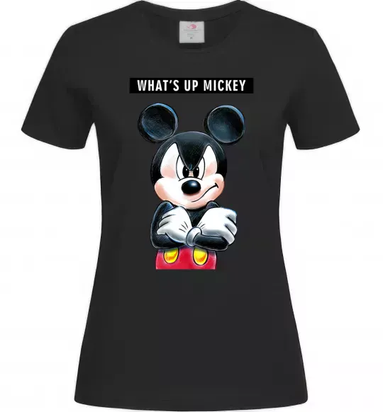 Жіноча футболка Wat's up Mikey Чорний фото