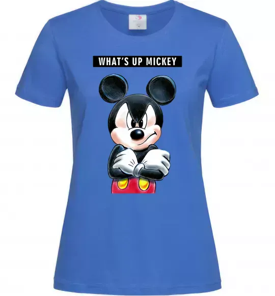 Жіноча футболка Wat's up Mikey Яскраво-синій фото