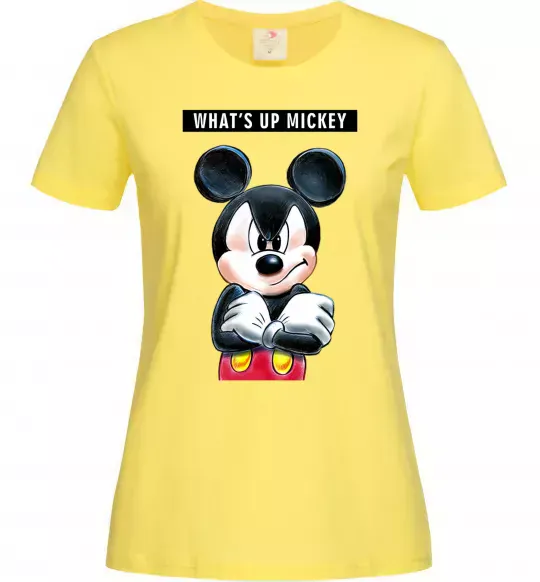 Жіноча футболка Wat's up Mikey Лимонний фото