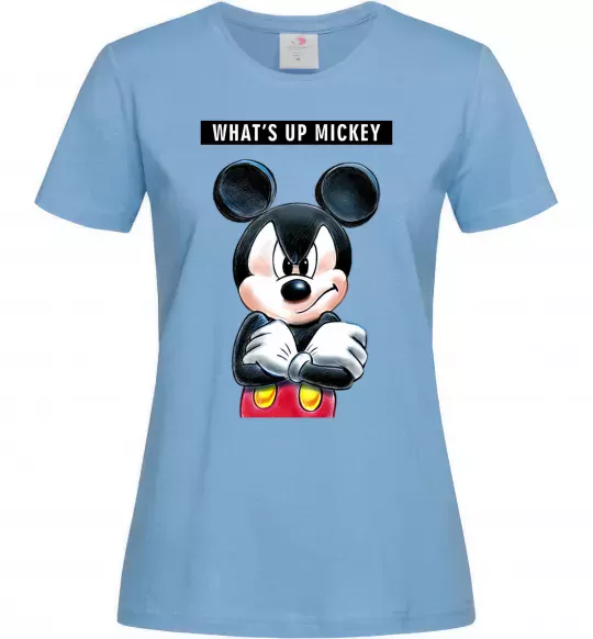 Жіноча футболка Wat's up Mikey Блакитний фото