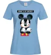 Жіноча футболка Wat's up Mikey Блакитний Жіноча футболка Wat's up Mikey Блакитний фото