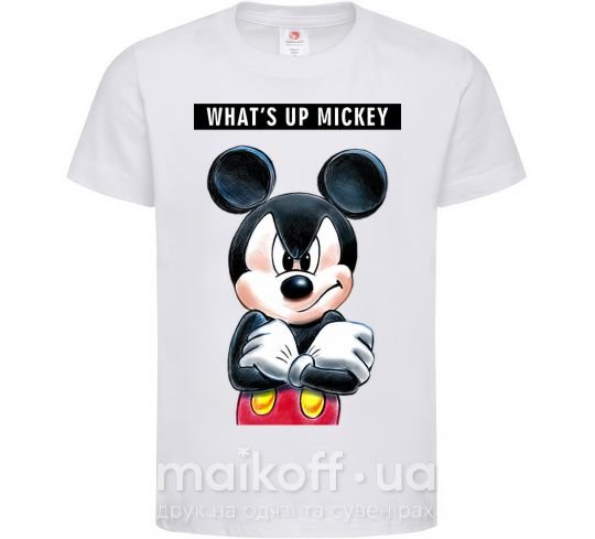 Детская футболка Wat's up Mikey Белый фото