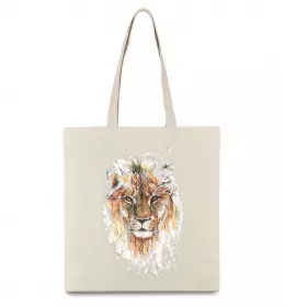 Эко-сумка Ask me about my roar Бежевый фото