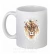 Чашка керамическая Lion paint Белый фото