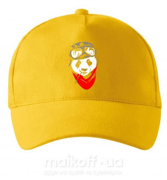 Кепка Панда в шлеме Солнечно желтый фото