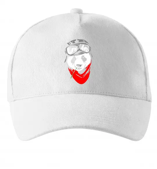 Кепка Панда в шоломі Белый фото