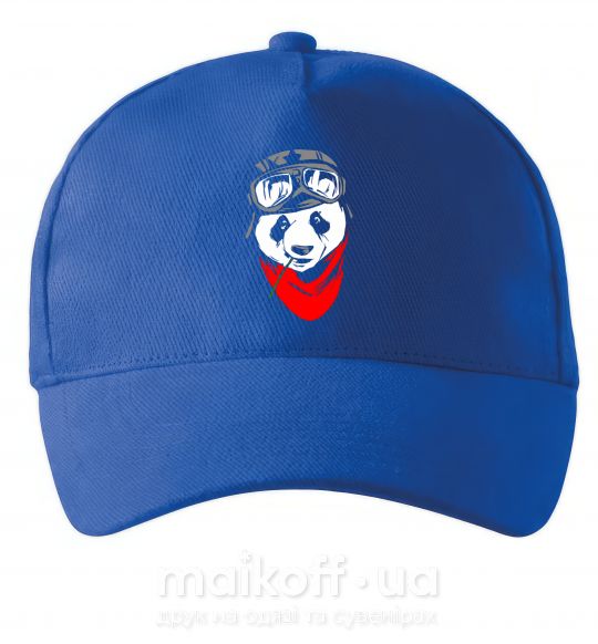 Кепка Панда в шлеме Ярко-синий фото