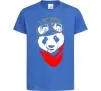 Дитяча футболка Панда в шоломі Яскраво-синій фото