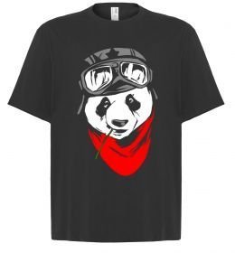 Футболка Оверсайз Панда в шоломі