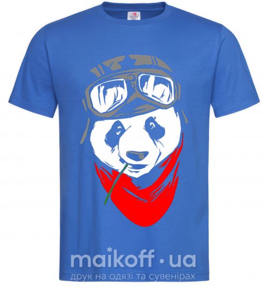 Чоловіча футболка Панда в шлеме Яскраво-синій фото