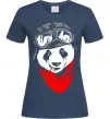 Женская футболка Панда в шоломі Темно-синий фото