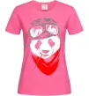 Женская футболка Панда в шоломі Ярко-розовый фото