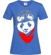 Женская футболка Панда в шоломі Ярко-синий фото