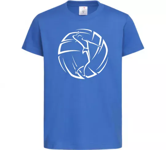 Дитяча футболка Дівчина у волейбольному м'ячі Яскраво-синій фото