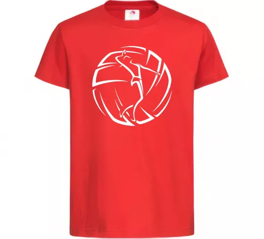 Дитяча футболка Дівчина у волейбольному м'ячі Червоний фото