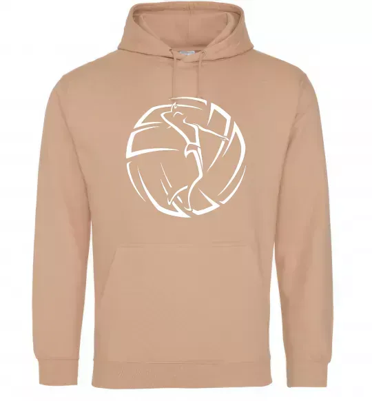 Женская толстовка (худи) Дівчина у волейбольному м'ячі Песочный фото