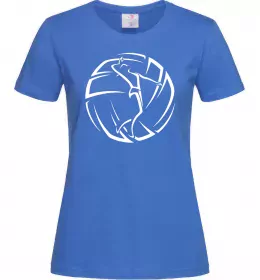 Женская футболка Дівчина у волейбольному м'ячі Ярко-синий фото