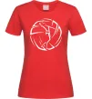 Женская футболка Дівчина у волейбольному м'ячі Красный фото