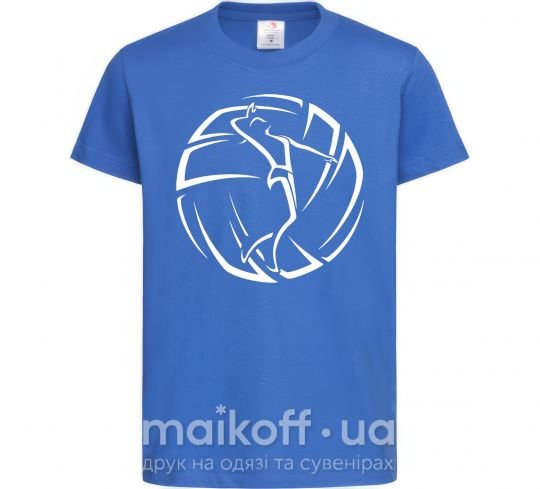 Дитяча футболка Девушка в волейбольном мяче Яскраво-синій фото