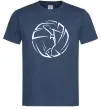 Мужская футболка Дівчина у волейбольному м'ячі Темно-синий фото