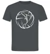 Мужская футболка Дівчина у волейбольному м'ячі Графит фото